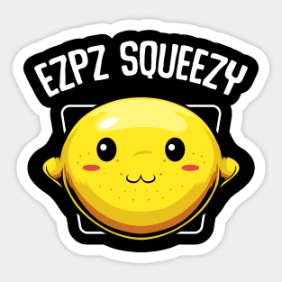 Lemon - EZPZ Squeezy - Cute Yellow Kawaii Fruit Sticker